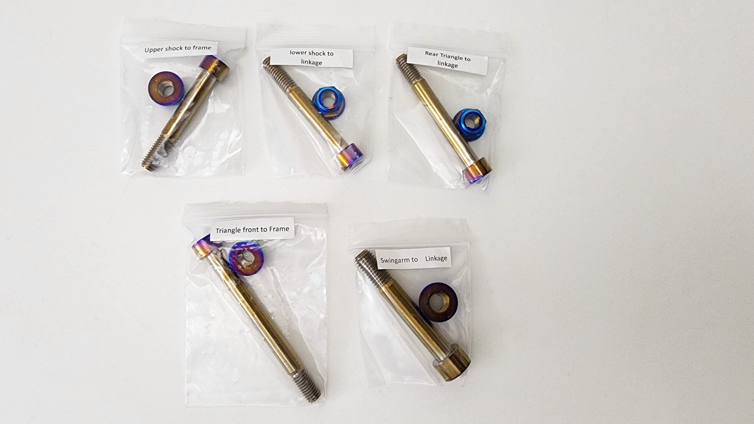 Warp 9 Titanium Linkage Bolt Kit for Talaria Sting MX3 / MX4 / MX5