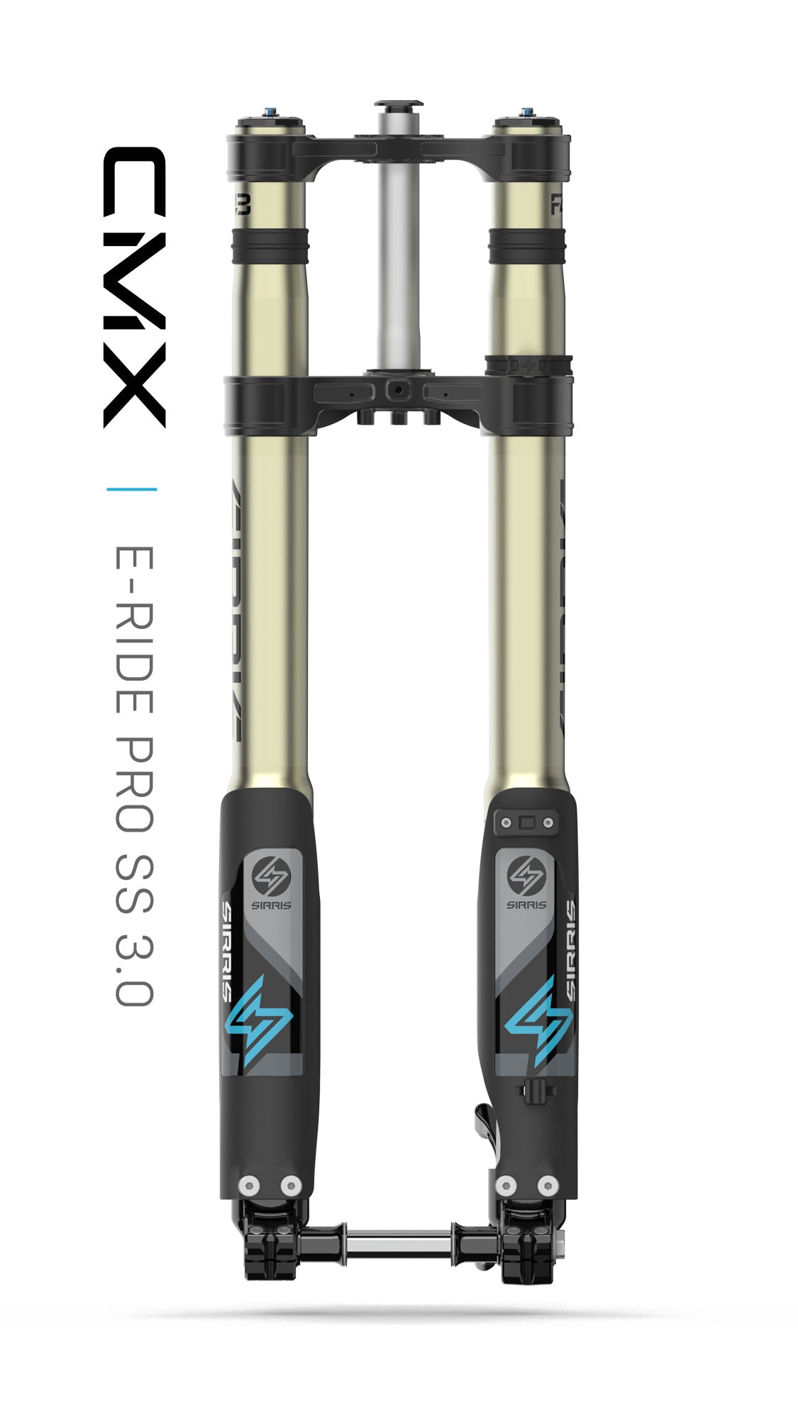 Sirris F43 CMX Fork for E Ride Pro SS 3.0 & 4.0 | Tool Free LSC | 220 mm Travel