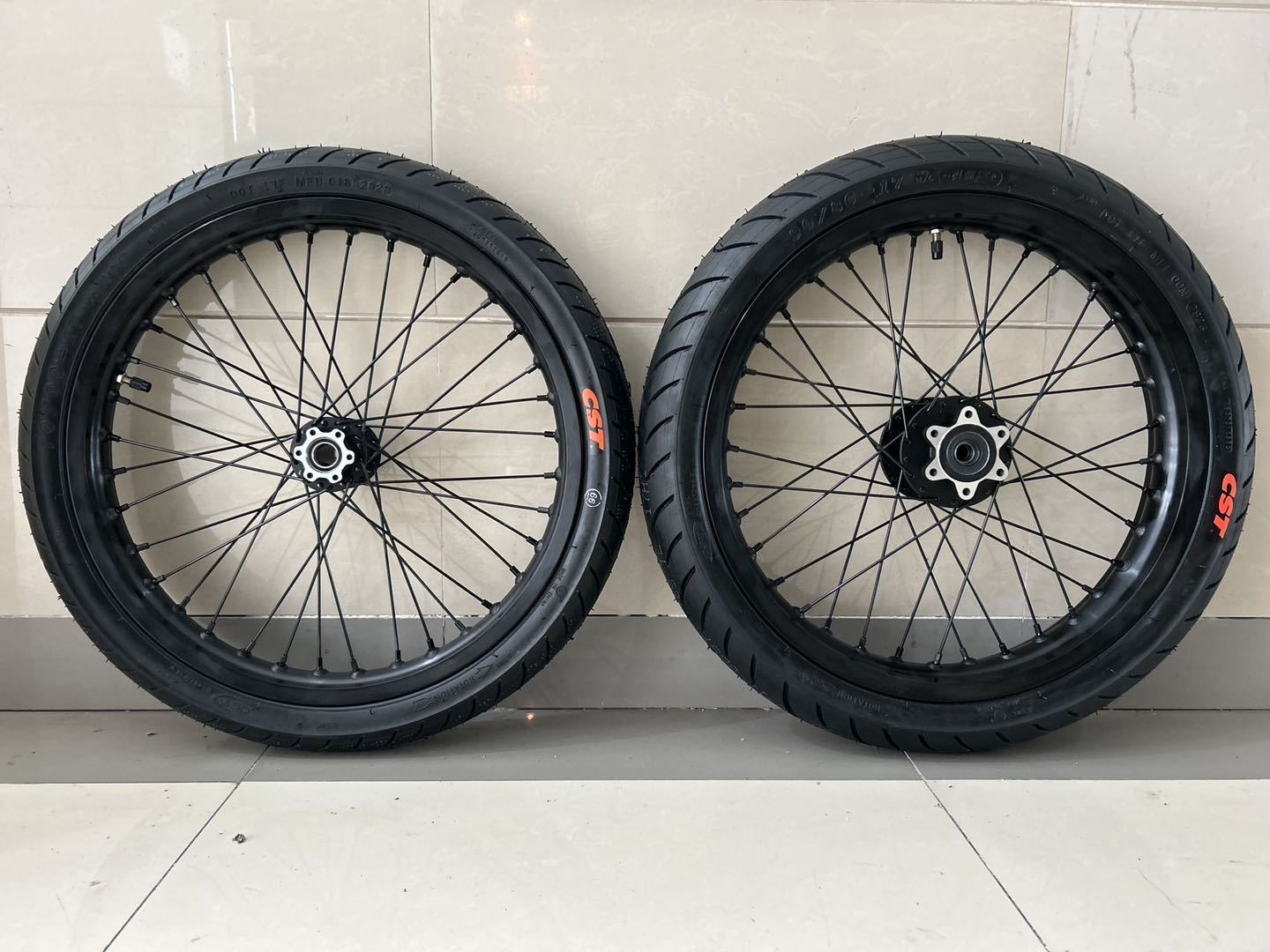 Complete 17" Supermoto Wheel Set for Surron LBX & E Ride Pro