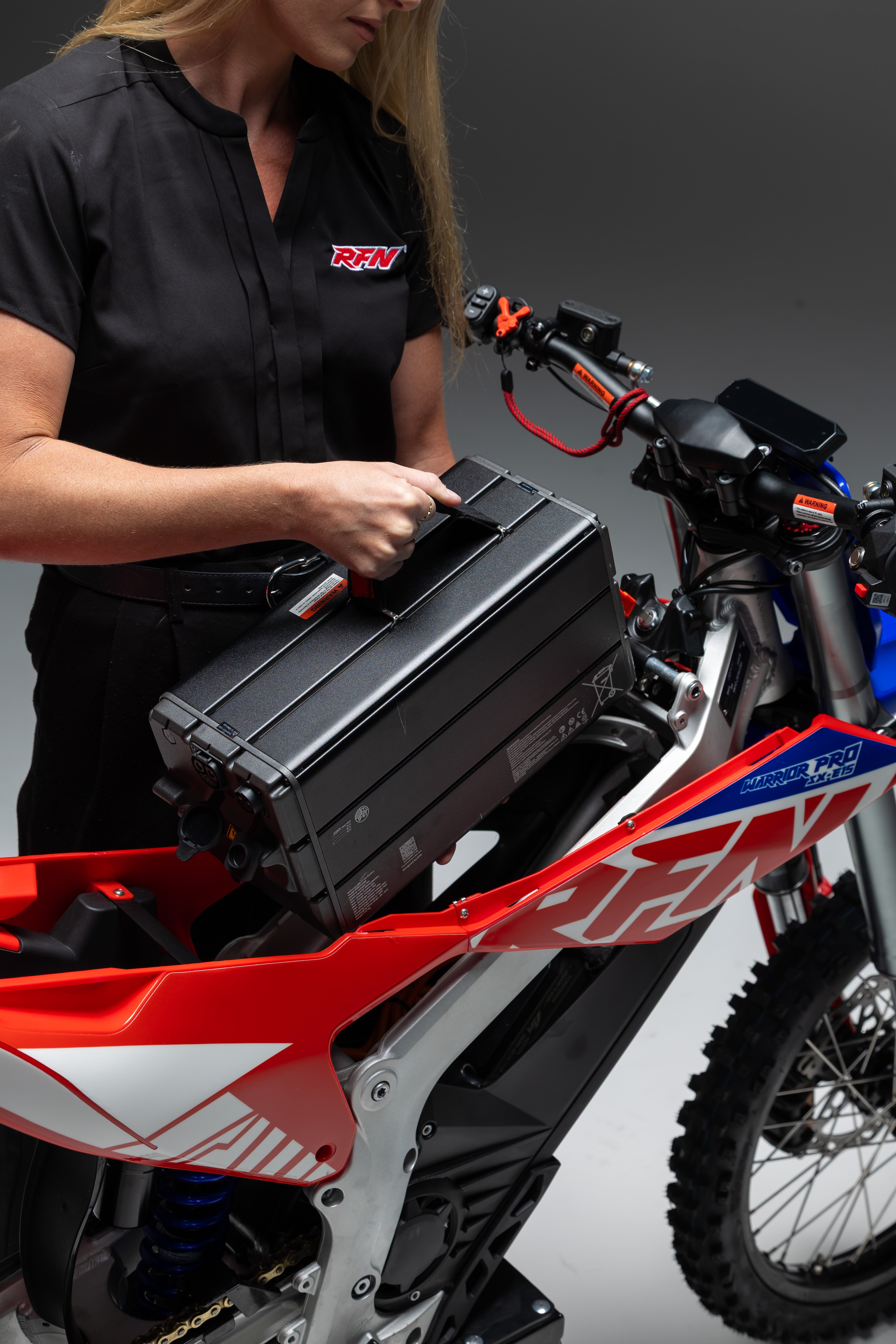 2026 RFN Warrior Pro SX-E 15 PLUS - Electric Dirt Bike For Sale - $5,649 + FREE SHIPPING | ECR