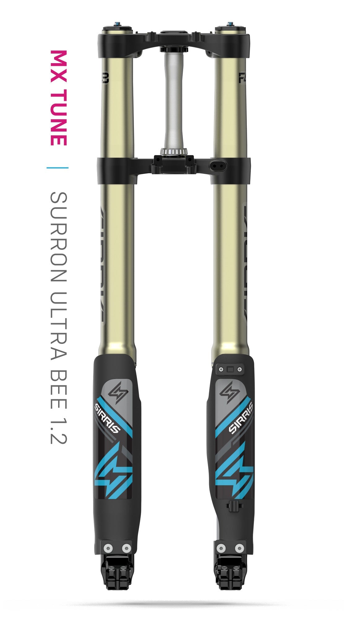 Sirris F43 Fork for Surron Ultra Bee - MX Tune (V1.2) | Tool Free | 260 mm Travel